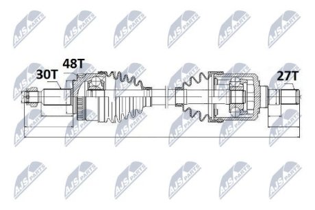 ПІВВІСЬ | KIA SPORTAGE 1.7/2.0CRDI 2WD 10-, HYUNDAI IX35 1.7/2.0CRDI 2WD 10- /ЛІВ,MTM/ NTY NPWKA326