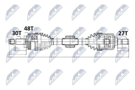 ПІВВІСЬ | KIA SPORTAGE 1.7/2.0CRDI 2WD 10-, HYUNDAI IX35 1.7/2.0CRDI 2WD 10- /PRAW,MTM/ NTY NPWKA327