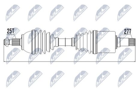 ПІВВІСЬ | MERCEDES A/B KLASA 150/170/200/200 TURBO, 160/180/200CDI 04- /ЛІВ ATM/ NTY NPWME018