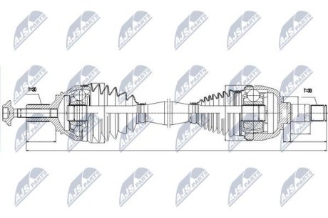 ПІВВІСЬ | MERCEDES 160CDI-220CDI A W176, B W246 11-, CLA C117/X117 13- /ЛІВ, MTM/ATM/ NTY NPWME046