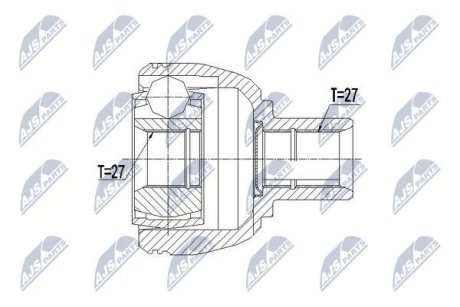 ШАРНІР РІВНИХ КУТОВИХ ШВИДКОСТЕЙ | MERCEDES A200 W176, B200 W246 11-, CLA C117/X117 13- /ПЕРЕД,ПРАВ/ NTY NPWME080 (фото 1)