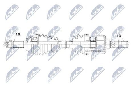 ПІВВІСЬ | NISSAN QASHQAI 2.0I 16V 4WD 06- /ЛІВ, ATM/ NTY NPWNS055