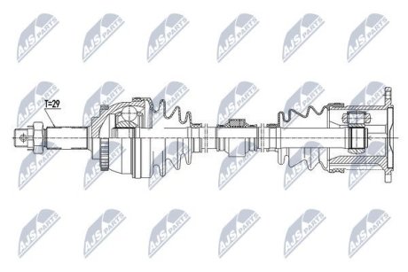 ПІВВІСЬ | NISSAN X-TRAIL T30 01-06 /ПРАВ,MTM/ NTY NPWNS066