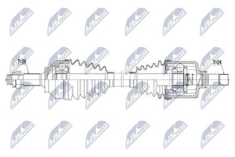 ПІВВІСЬ | PEUGEOT 508 2.0HDI HYBRID 10-, 508 2.0HDI RXH 10- /ПЕРЕД,ЛІВ/ NTY NPWPE027