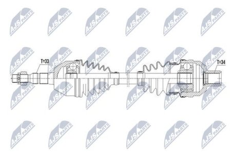 ПІВВІСЬ | OPEL MERIVA 1.4T 10-17 /ПРАВ,MTM M32-6/ NTY NPWPL055