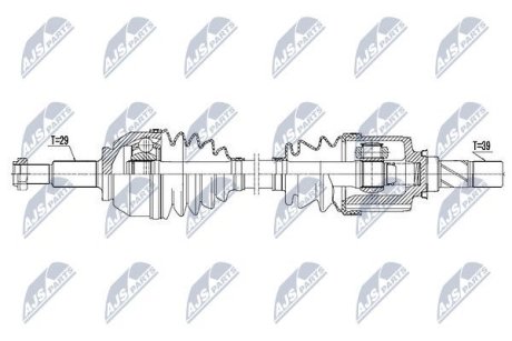 ПІВВІСЬ | OPEL VIVARO B 1.6CDTI 15-, RENAULT TRAFFIC III 1.6DCI 14-, NISSAN NV300 1.6DCI 17-, FIAT TALENTO 1.6JTD 17- /ЛІВ/ NTY NPWPL057