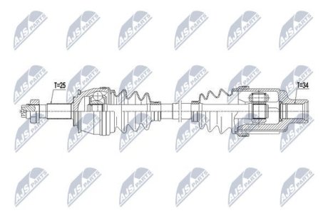 ПІВВІСЬ | OPEL MOKKA/MOKKA X 1.4T, 1.6CDTI, 1.7CDTI 12-, CHEVROLET TRAX 1.4T,1.7TD 12- /ПРАВ,MTM/ NTY NPWPL061