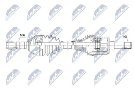 ПІВВІСЬ | OPEL ASTRA J GTC 1.6CDTI,2/0CDTI,1.6SIDI 12-, ZAFIRA C TOURER 2.0CDTI 11-, CASCADA 13- /ПРАВ/ NTY NPWPL065