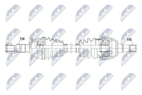 ПІВВІСЬ | OPEL ASTRA J 1.4T, 1.7CDTI 09- /ПРАВ/ NTY NPWPL075