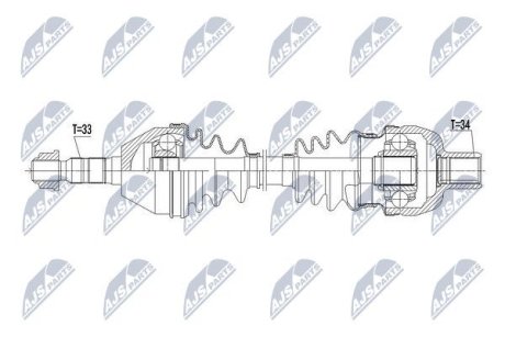 ПІВВІСЬ | OPEL ASTRA H 2.0T 04-, ZAFIRA B 2.0T 05- /ПРАВ/ NTY NPWPL079