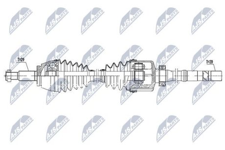 ПОЛУОСЬ NTY NPW-RE-089