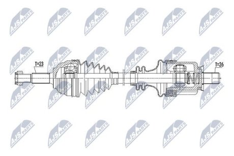 ПІВВІСЬ | RENAULT MEGANE II 1.5DCI,1.6,2.0 03-09 /ЛІВ,ATM/ NTY NPWRE093