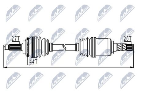 ПІВВІСЬ | SUBARU IMPREZA 01-, FORESTER 02-08 Л/П NTY NPWSB009