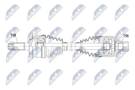 ПІВВІСЬ | SUZUKI SX4 2WD 1.9DDIS 06-, FIAT SEDICI 1.9D 06- /ПРАВ/ NTY NPWSU017