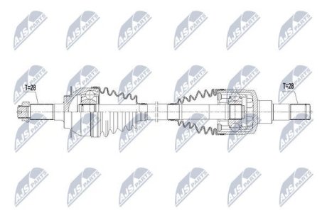 ПІВВІСЬ | SUZUKI SX4 2WD/4WD 1.9DDIS 06-, FIAT SEDICI 1.9D 2WD/4WD 06- /ЛІВ/ NTY NPWSU019