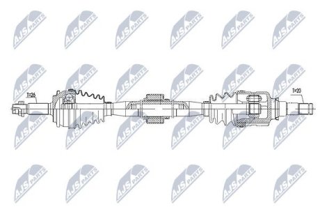 ПІВВІСЬ | TOYOTA AVENSIS T27 1.6 08-, 1.8 MTM/ATM 08- /ПРАВ/ NTY NPWTY085