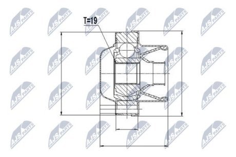 ШАРНІР РІВНИХ КУТОВИХ ШВИДКОСТЕЙ | VOLVO XC90 03-, V70/XC70 00-08, S40/V50 04-12, S60 02-09 /WSZYSTKIE MODELE AWD/ NTY NPWVV005