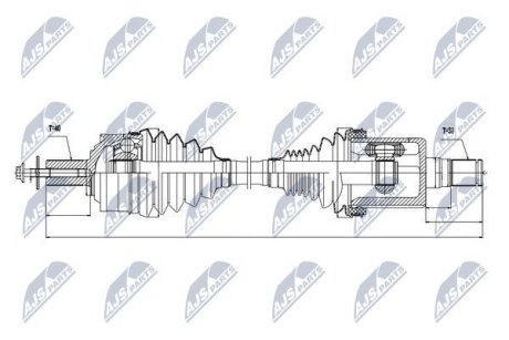 ПІВВІСЬ | VOLVO MOD.T5,T6,D4,D5 XC90 15-, V90XC 17-, XC60 18- /ЛІВ,ATM/ NTY NPWVV021