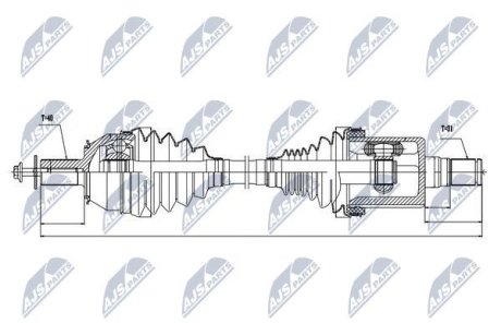 ПІВВІСЬ | VOLVO S60II/V60 2.0T3/T5 14-17 /ЛІВ,ATM,OPCJA 2/ NTY NPWVV027