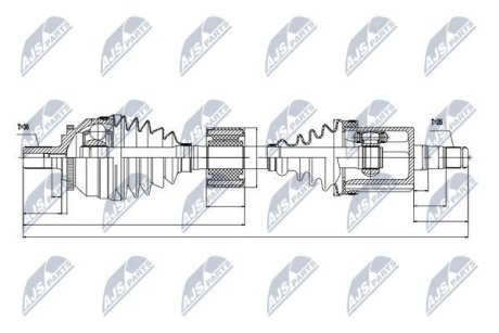 ПІВВІСЬ | VOLVO S80 2.0T,2.4T,2.5T 99-06 /ЛІВ,ATM/ NTY NPWVV028