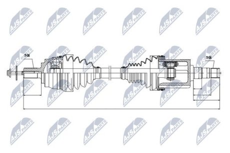 ПІВВІСЬ | VOLVO V40 1.6T/1.6D T3/T4/D2 12-17 /ЛІВ,ATM/ NTY NPWVV030 (фото 1)