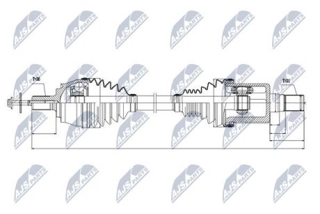 ПІВВІСЬ | VOLVO V40 2.0T4/T5,2.0D3/D4 12-17 /ЛІВ,ATM/ NTY NPWVV031