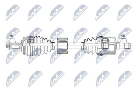 ПІВВІСЬ | VOLVO S80 2.0,2.4,2.4D,2.4D5 00-06 /ЛІВ,ATM/ NTY NPWVV037 (фото 1)