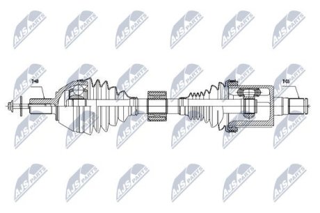 ПІВВІСЬ | VOLVO S80II / V70III 3.2V6 AWD 07- /ЛІВ,ATM/ NTY NPWVV040