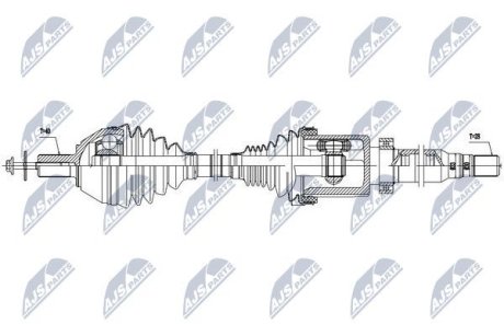 ПІВВІСЬ | VOLVO AWD S60II/V60 3.0T6 10-, S80II 3.0T6,4.4 07-14, V70III 3.0T6 07-14 /ПРАВ,ATM/ NTY NPWVV042