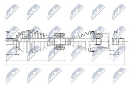 ПІВВІСЬ | VOLVO XC70 2.4T XC, 2.5T XC, 2.4D5 XC 00-08 /ЛІВ,ATM/ NTY NPWVV043