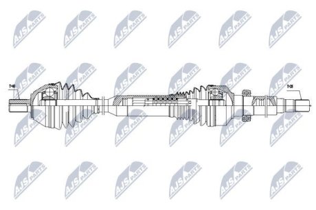 ПІВВІСЬ | VOLVO XC60 2.0T 2008-2013 /ПРАВ,ATM POWERSHIFT MPS6/ NTY NPWVV051 (фото 1)