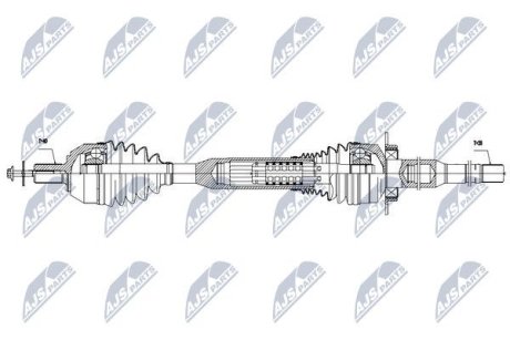 ПІВВІСЬ | VOLVO XC60 2.0D4 13-16, 2.0T5 15-17, 3.0T6 13-17 /ПРАВ,ATM,TG-81SCAWD/ NTY NPWVV056