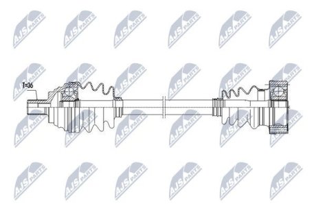 ПІВВІСЬ | VW GOLF V 1.4 03-, GOLF VI 1.2TSI 09-, PASSAT 1.6FSI 05-10, PASSAT 1.4TSI 10-, TOURAN 1.2TSI 10-, CADDY III 1.4 10-, SKODA OCTAVIA II 1.2TSI,1.4TSI 08-, SUPERB II 1.4TSI 08-, YETI 1.2TSI,1.4TSI 09-, AUDI AS 1.4TFSI 07- NTY NPWVW067