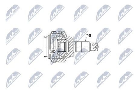 ШАРНІР РІВНИХ КУТОВИХ ШВИДКОСТЕЙ | BMW 1/2 F2 116D/118D/120D 11-, 3/3GT F3 316D/318D/320D 11-, 4 F3 418D/420D 12- /ЗАД,Л/П/ NTY NPZBM017 (фото 1)