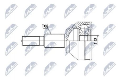 ШАРНІР РІВНИХ КУТОВИХ ШВИДКОСТЕЙ | DODGE JOURNEY 08-, FIAT FREEMONT 11- /ПЕРЕД/ЗАД/ NTY NPZCH029 (фото 1)