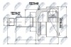 ШАРНІР РІВНИХ КУТОВИХ ШВИДКОСТЕЙ | SUBARU IMPREZA 02-, FORESTER SH 2.5 4WD 08- NTY NPZSB010 (фото 1)