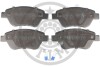 Колодки тормозные (передние) Fiat Doblo 01- (123x53.3x17.3) (с датчика) Optimal BP12324 (фото 1)