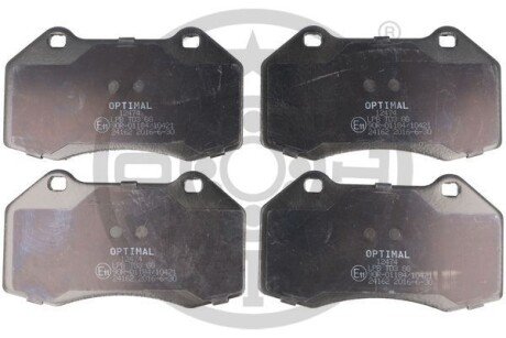 Колодки гальмівні (передні) Renault Megane II/III 04-/Scenic II/Grand Scenic I 04-09/Clio III 06-14 Optimal BP12474
