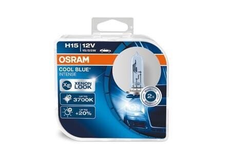 Автолампа Cool Blue Intense H15 PGJ23T-1 15 W 55 W светло-голубая OSRAM 64176CBI-HCB