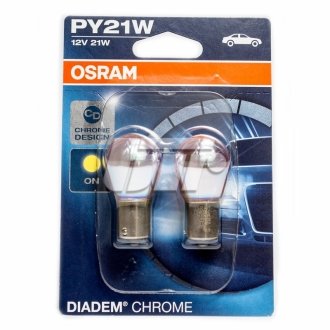 (к/т 2 шт) Автолампа (12V 21W BAU15S) OSRAM 7507DC02B