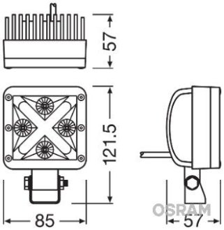 LAMPA LEDRIVING CUBE MX85-SP OSRAM LEDDL101SP