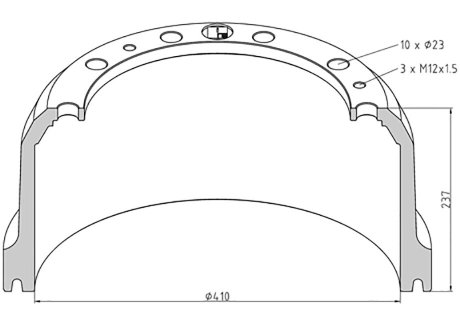 Гальмівний барабан PE AUTOMOTIVE 01650200A