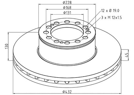 Гальмівний диск PE AUTOMOTIVE 03612100A