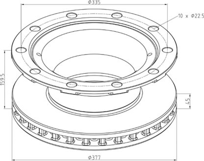 Тормозной диск PE AUTOMOTIVE 04637900A