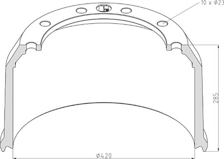 Гальмівний барабан PE AUTOMOTIVE 04642400A