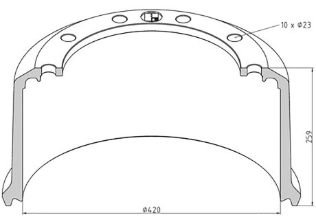 Тормозной барабан PE AUTOMOTIVE 046.425-00A