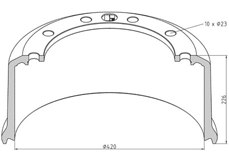 Гальмівний барабан PE AUTOMOTIVE 04669800A