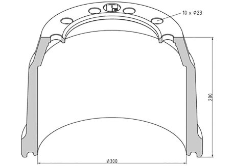 Гальмівний барабан PE AUTOMOTIVE 06644200A