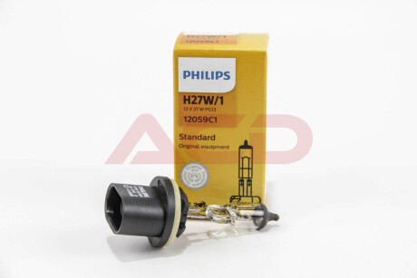 Лампа розжарювання H27W/1 12V 27W PG13 PHILIPS 12059C1