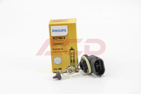 Автолампа Standard H27W/2 PGJ13 27 W прозрачная PHILIPS 12060C1